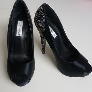 Steve Madden Play Satin Rhinestone Heel Platform
